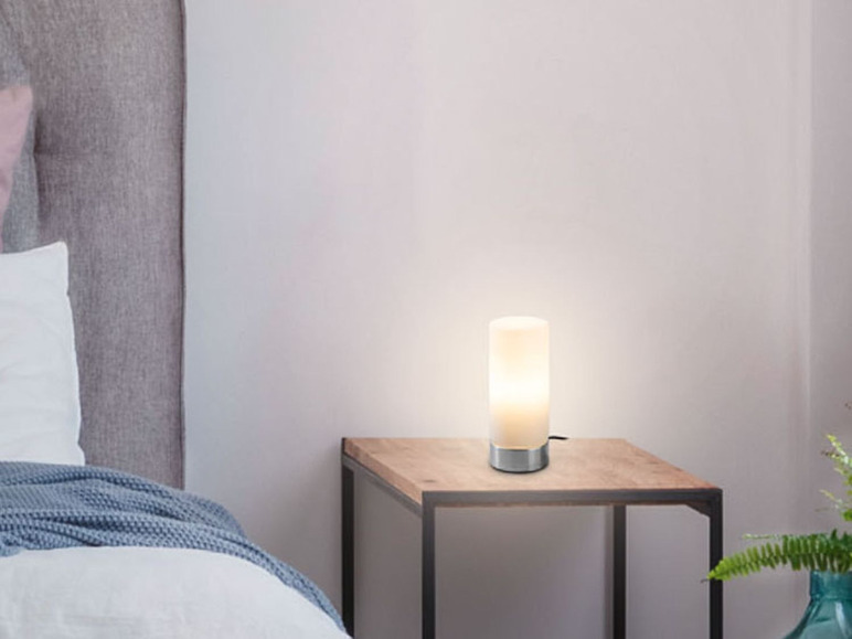 Gehe zu Vollbildansicht: LIVARNO LUX® LED-Tischleuchte, mit Touchdimmer, satinierter Glasschirm, warmweißes Licht - Bild 21