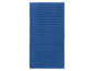 Ein blaues Handtuch mit gerippter Struktur.