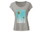 Graues T-Shirt mit 'Paradise Miami' Aufdruck mit Palmen.
