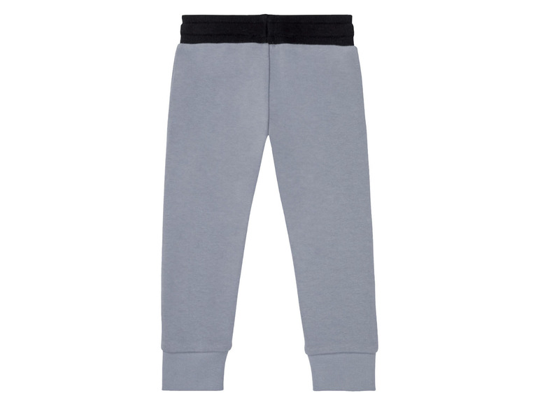 Graue Jogginghose mit schwarzem Bund.