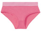 Rosa Unterwäsche mit weißen Streifen.