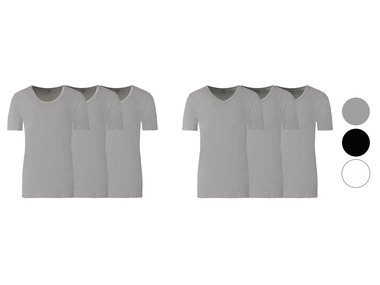 LIVERGY® Herren Unterhemd, 3 Stück, aus reiner Baumwolle