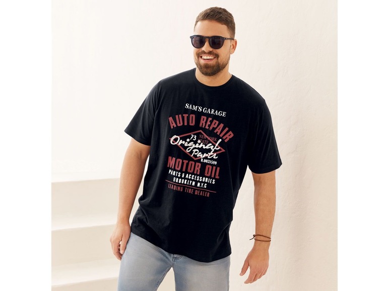 Gehe zu Vollbildansicht: LIVERGY® T-Shirt Herren, 2 Stück, mit legerem Schnitt und Rundhals, aus reiner Baumwolle - Bild 5