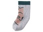 Graue Socke mit Katzenmotiv