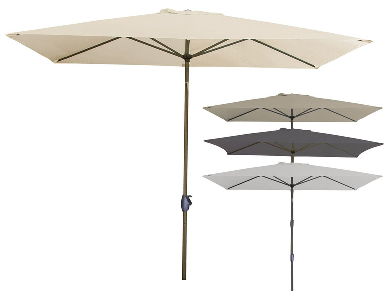 Gehe zu Vollbildansicht: derby Kurbelschirm, 250 x 255 x 200 cm, regenabweisend, höhenverstellbar, 50+ UV-Schutz - Bild 1