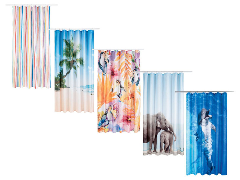 Gehe zu Vollbildansicht: MIOMARE® Duschvorhang, 180 x 200 cm - Bild 1