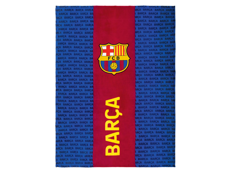 Gehe zu Vollbildansicht: Mikroplüsch Kuscheldecke »FC Barcelona «, 150 x 200 cm - Bild 1