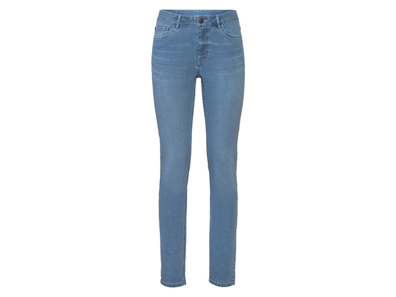 Blaue Skinny Jeans für Damen.
