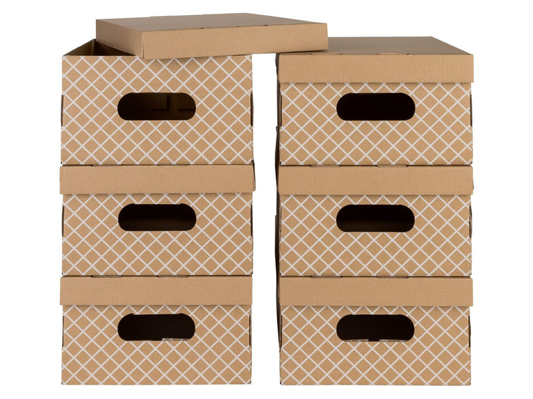 Gehe zu Vollbildansicht: MELINERA® Boxen, 6 Stück, mit Tragegriffen, faltbar - Bild 4