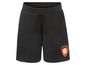 Schwarze Fußballshorts mit dem Logo der deutschen Nationalmannschaft.