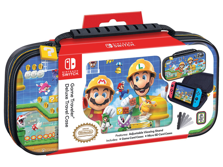 Gehe zu Vollbildansicht: Bigben Nintendo Switch Travel Case, Transporttasche inkl. 1x4-Spiele-Game-Box, 1x 2-Micro-SD-Card-Box - Bild 21