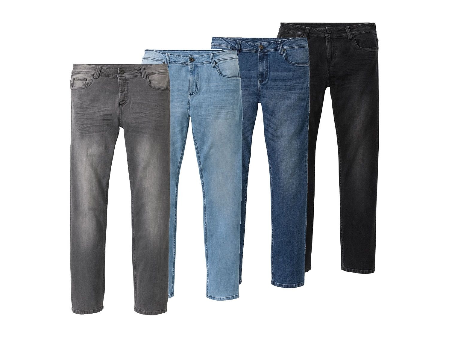 LIVERGY® Jeans Herren, Slim Fit, 5-Pocket-Style, mit K…