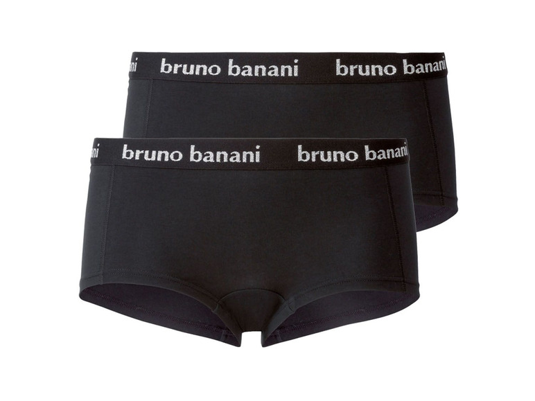 Zwei schwarze Bruno Banani Boxershorts.
