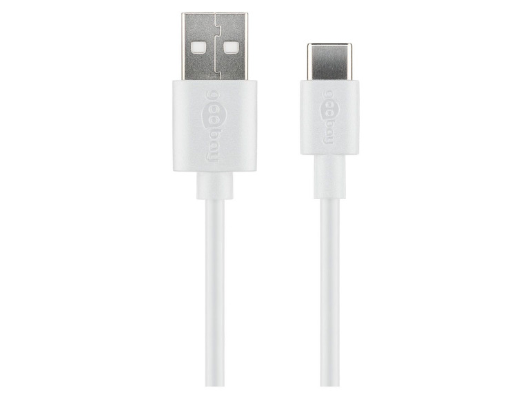 Gehe zu Vollbildansicht: Goobay USB-C™ auf USB-A 2.0 Lade- und Synchronisationskabel, 1 m, weiß - Bild 1