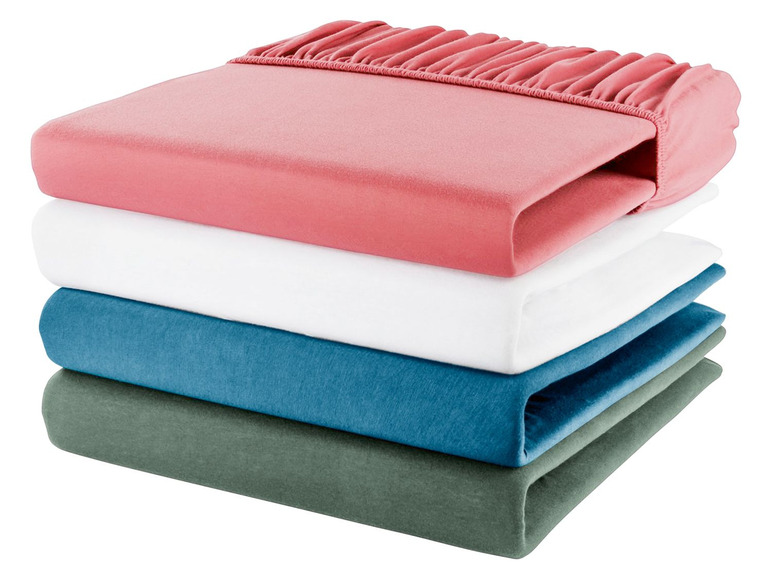 Gehe zu Vollbildansicht: MERADISO® Jersey Spannbettlaken, 90-100 x 200 cm, einlaufsicher, mit Baumwolle - Bild 2