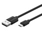 Ein schwarzes USB-Kabel mit Micro-USB-Stecker der Marke goodbay.