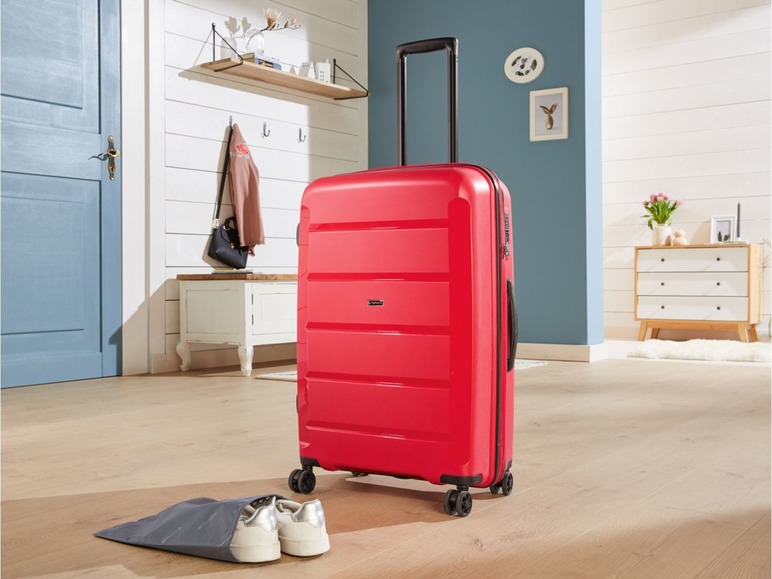 Gehe zu Vollbildansicht: TOPMOVE® Koffer, 73 L Volumen, bis 25 kg Füllgewicht, 4 Rollen, Polypropylen-Schale, rot - Bild 2
