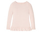 Ein rosa Langarmshirt mit Rüschen.