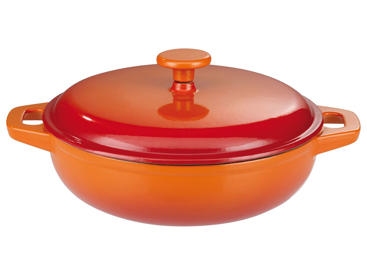 GSW Gusseisen Schmortopf/Bräter (orange, 30cm)""
