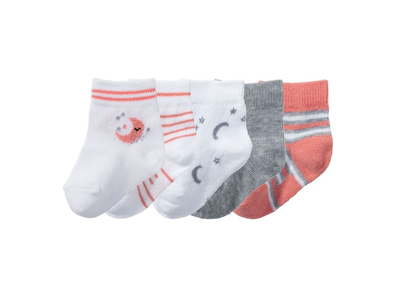 Gehe zu Vollbildansicht: LUPILU® Babysocken, hoher Baumwollanteil, mit Lycra, 5 Paar - Bild 8