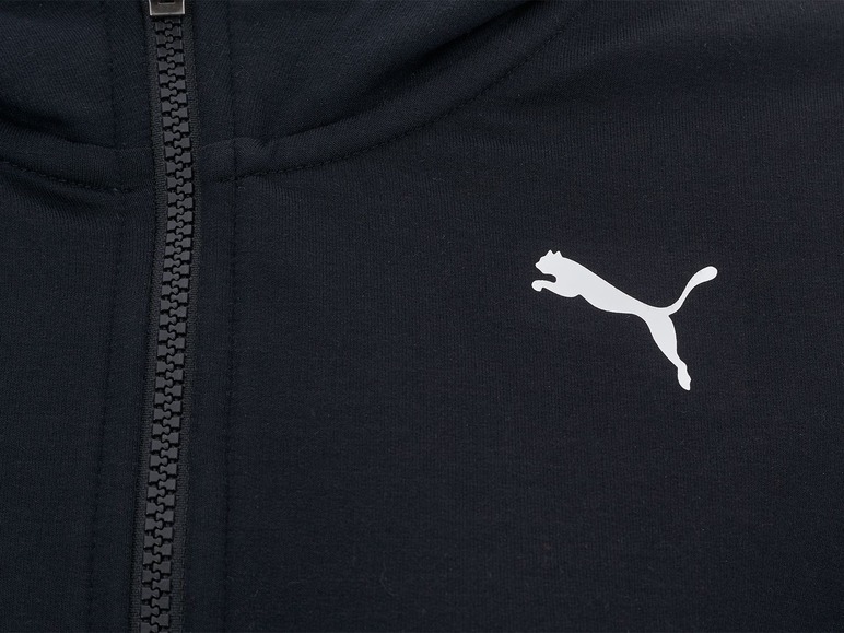 Ein schwarzer Puma Hoodie mit Reißverschluss.