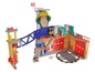 Ein Feuerwehr-Spielset der Feuerwache von Fireman Sam mit einem Feuerwehrauto, Figuren und Zubehör.