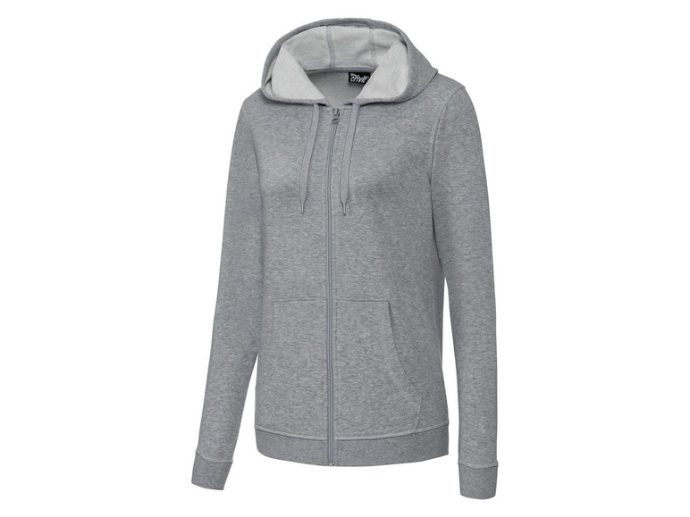 Ein grauer Hoodie mit Reißverschluss von Fruit of the Loom.