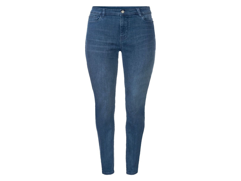 Blaue Skinny Jeans für Damen.