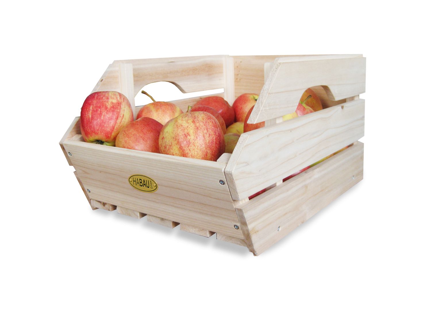 HABAU Holzkiste 3er-Set, 27x38x20 cm, stapelbar, Kiefer Massivholz – Bild 3 von 4