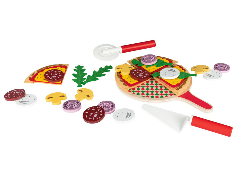 Gehe zu Vollbildansicht: PLAYTIVE® Pizza Set, 35-teilig, mit Echtholzelementen - Bild 1