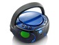 Blauer tragbarer CD-Player mit Bluetooth von Lenco.