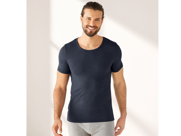 Gehe zu Vollbildansicht: LIVERGY® Unterhemd Herren, mit Baumwolle und Elasthan - Bild 5