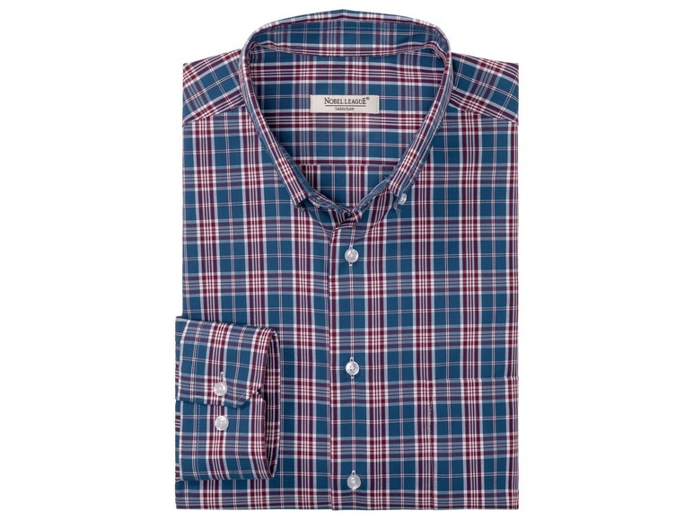 Ein blau-rotes kariertes Hemd von Nobel Eagle.