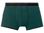 Grüne Boxershorts mit schwarzem Bund.