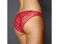 Rote Dessous mit Spitzendetails.