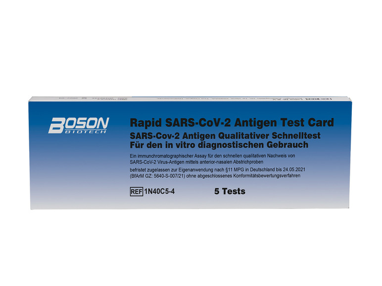 Gehe zu Vollbildansicht: 5er Set Boson Biotech Rapid SARS-CoV-2 Antigen-Schnelltest - Bild 1