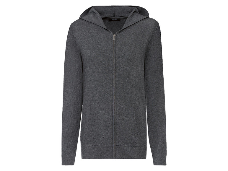 Grauer Kapuzenpullover mit Reißverschluss