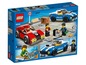 LEGO City Set mit einem roten Sportwagen und zwei Polizeiautos.