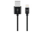 Schwarzes Goobay USB-Kabel mit Lightning-Stecker.