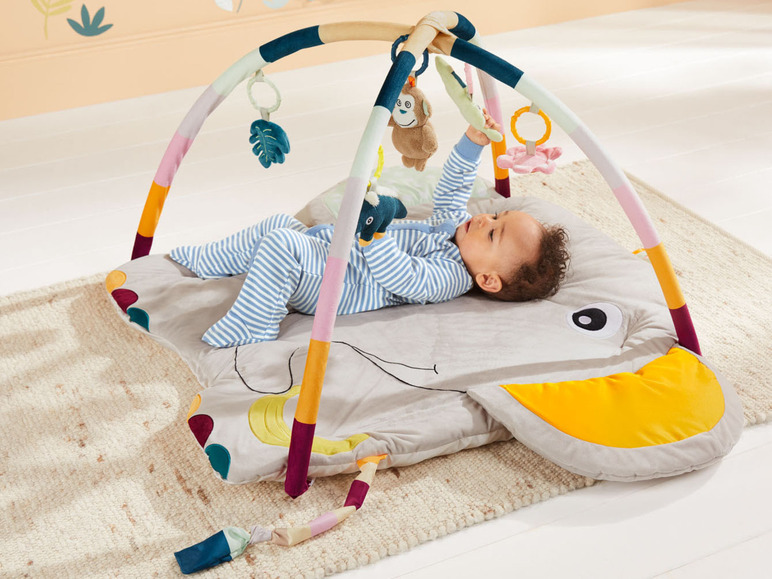 Baby Aktiv Decke mit Soundeffekten Rassel 90x124cm Babyausstattung Eule Lupilu® 