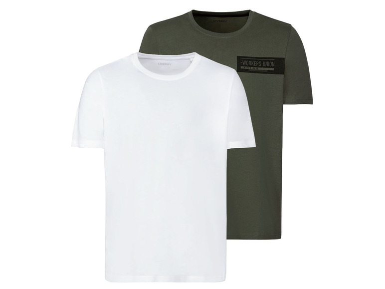 Gehe zu Vollbildansicht: LIVERGY® T-Shirt Herren, 2 Stück, mit Rundhalsausschnitt - Bild 9
