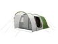 Ein grünes Easy Camp Zelt mit Vorzelt.