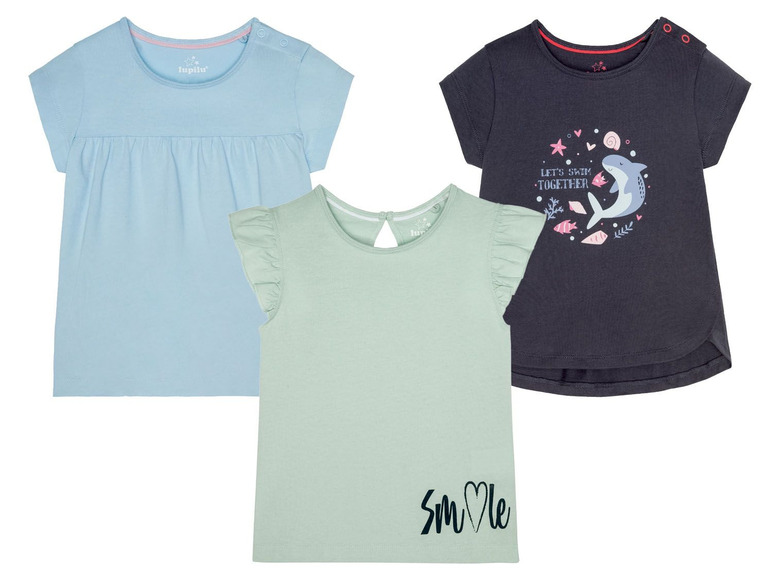 Gehe zu Vollbildansicht: lupilu® 3 Kleinkinder Mädchen T-Shirts - Bild 14