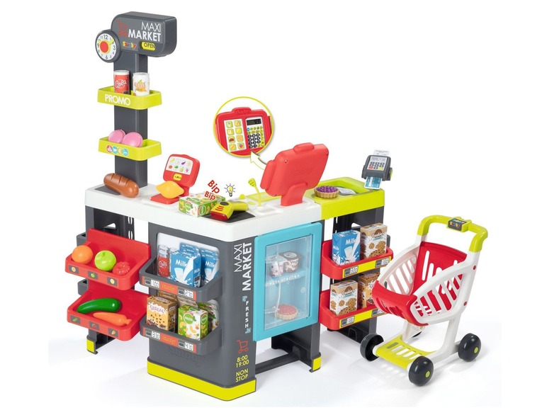 Gehe zu Vollbildansicht: SMOBY Maxi-Supermarkt mit Einkaufswagen - Bild 1