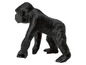 Eine schwarze Gorilla-Figur.