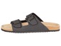 Schwarze Sandalen mit Schnallen und Korksohle