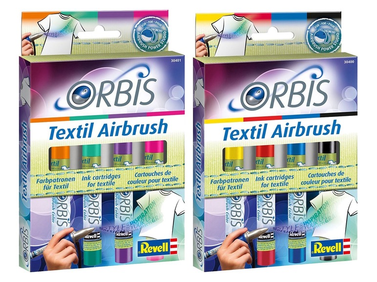 Gehe zu Vollbildansicht: Revell ORBIS Farbpatronen »Textil Airbrush«, zum Sprühen in unterschiedlichen Farben - Bild 1