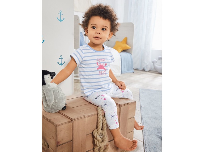 Gehe zu Vollbildansicht: LUPILU® Baby Leggings Mädchen, 2 Stück, aus Baumwolle und Elasthan - Bild 13