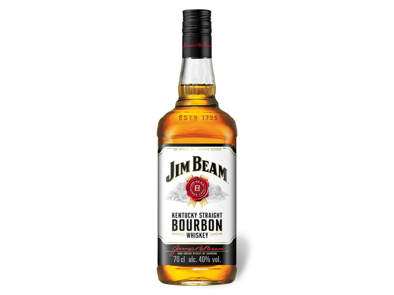 40% Straight JIM Whiskey BEAM White Kentucky Bourbon Vol
