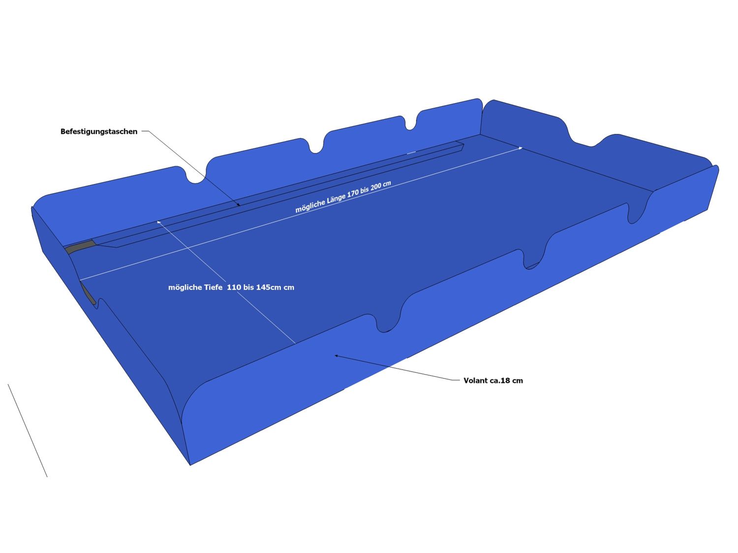 GRASEKAMP Ersatzdach Universal Hollywoodschaukel (Blau) – Bild 2 von 2